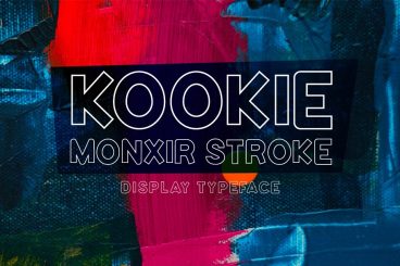 Kookie Monxir Stroke Typeface