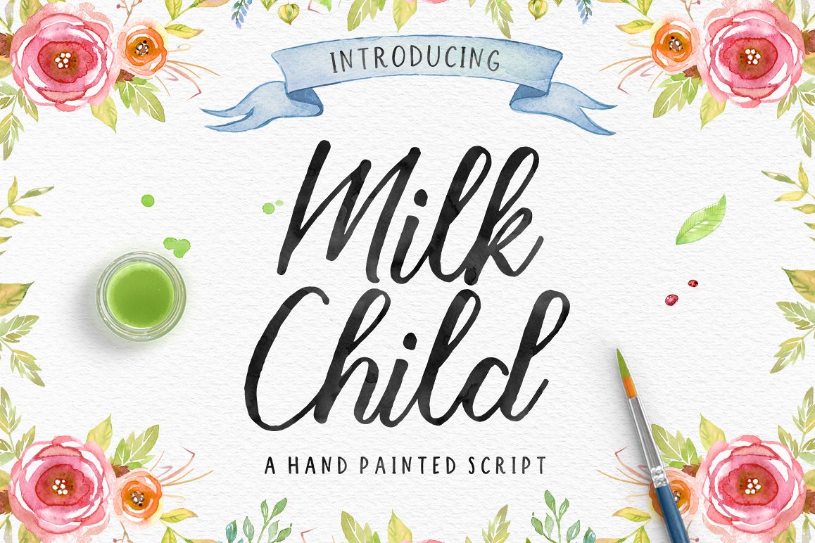 Milk Child Script Font Milk Child Script Font