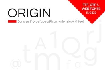 ORIGIN - Modern Typeface + Web Fonts