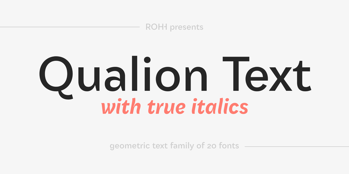 Qualion Text Font Family