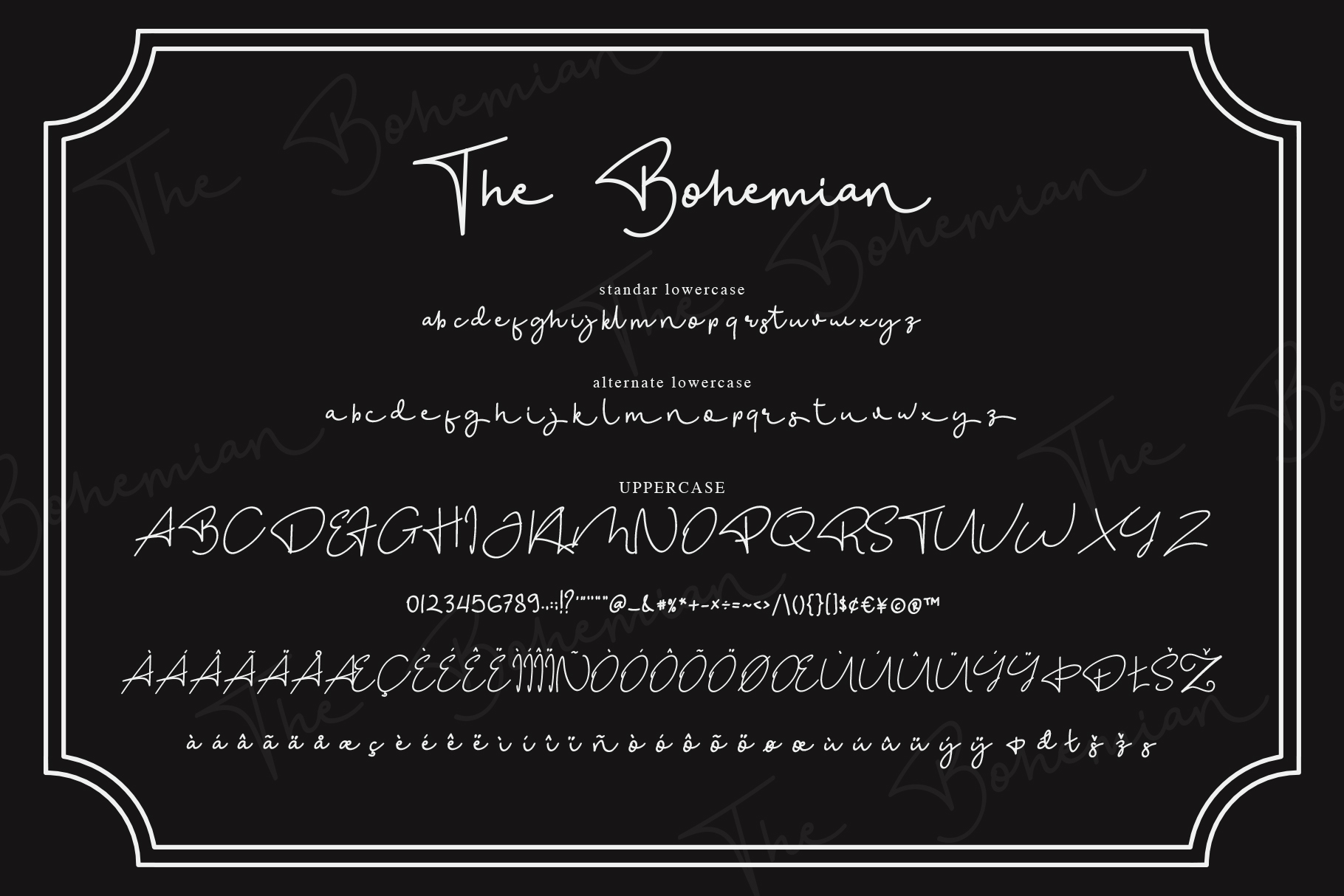 The Bohemian - a Signature FontScript Font The Bohemian - a Signature FontScript Font
