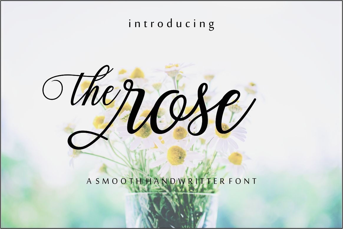 The rose Script Font The rose Script Font