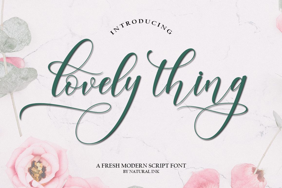 lovely thing Script Font lovely thing Script Font