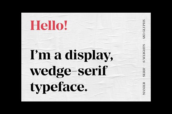 Manier – Sharp Serif Typeface Manier – Sharp Serif Typeface