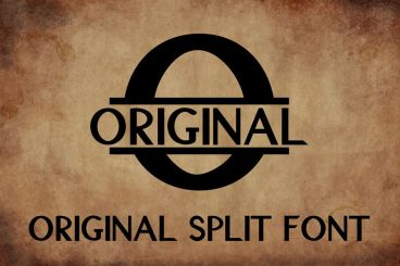 Original Split Font - A Monogram FontRegular Font