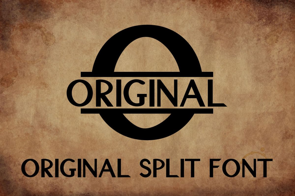 Original Split Font - A Monogram FontRegular Font