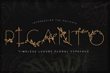 PICANTO - FLORAL FONTRegular Font