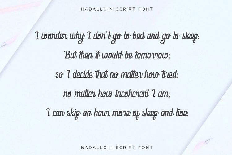 Nadalloin font Script Font