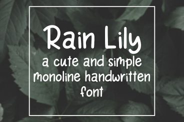 Rain Lily - Simple Monoline Handwritten Font