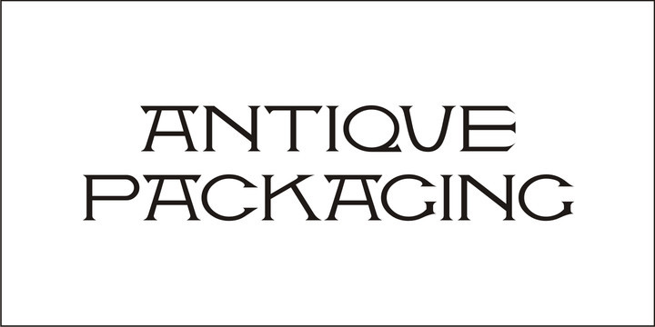 Antique Packaging JNL Font Family Antique Packaging JNL Font Family