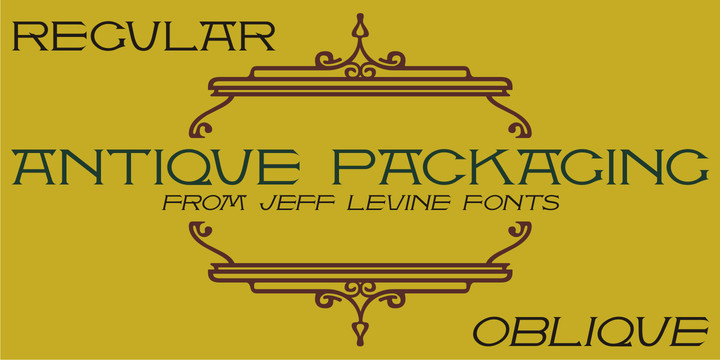 Antique Packaging JNL Font Family Antique Packaging JNL Font Family
