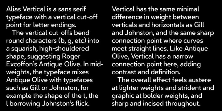 Vertical Font Family
