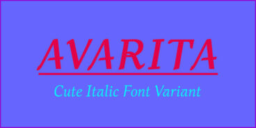 Avarita Font Family