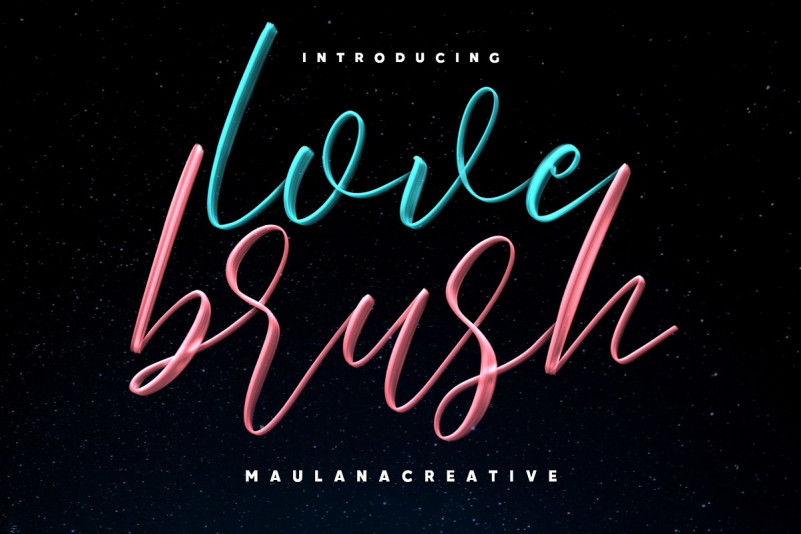 Love Brush SVG Font - Free Sans