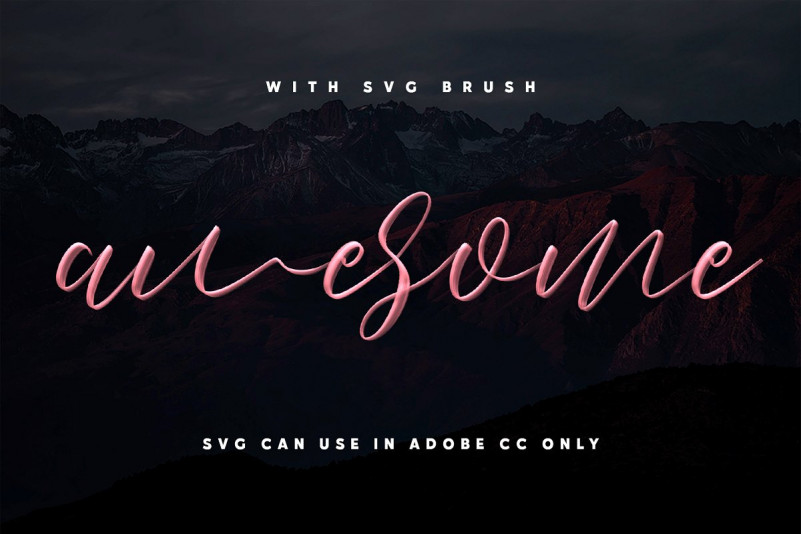 Love Brush SVG Font - Free Sans