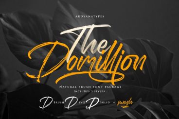 The Domillion Brush Font