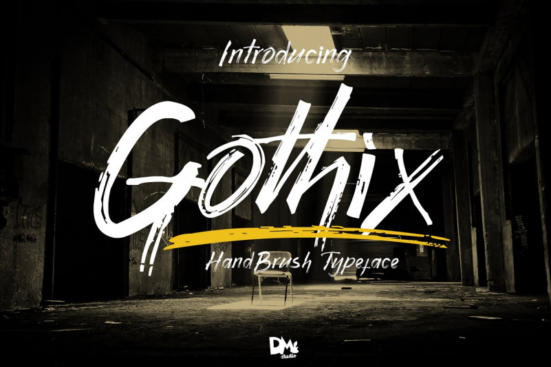 Gothix - HandBrush Typeface