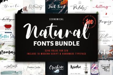 New! Natural Font Bundles.
