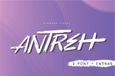 Antreh Brush Font + Extra