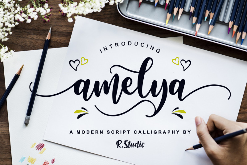 Amelya Script Font