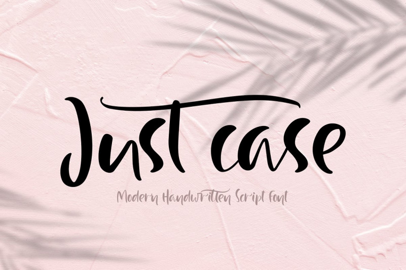 Just Case Modern Script Font Just Case Modern Script Font