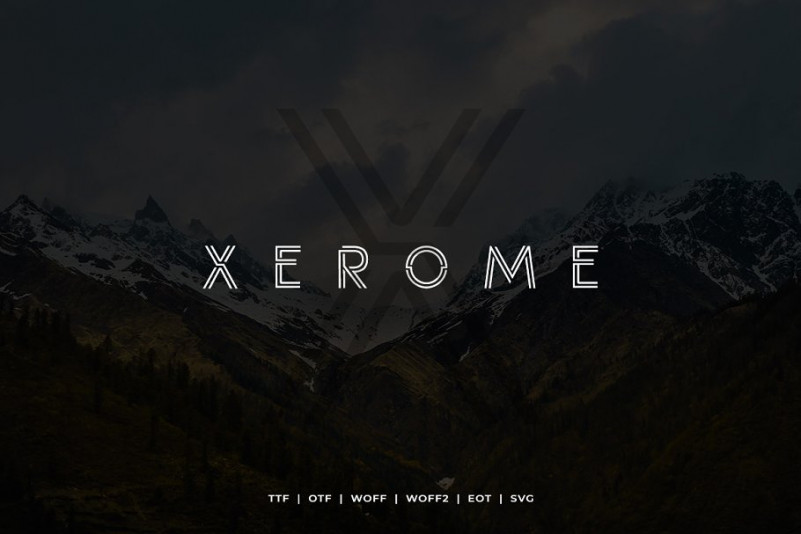 Xerome Display Typeface with Webfont Font