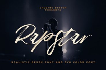 Rapstar Brush & SVG Font