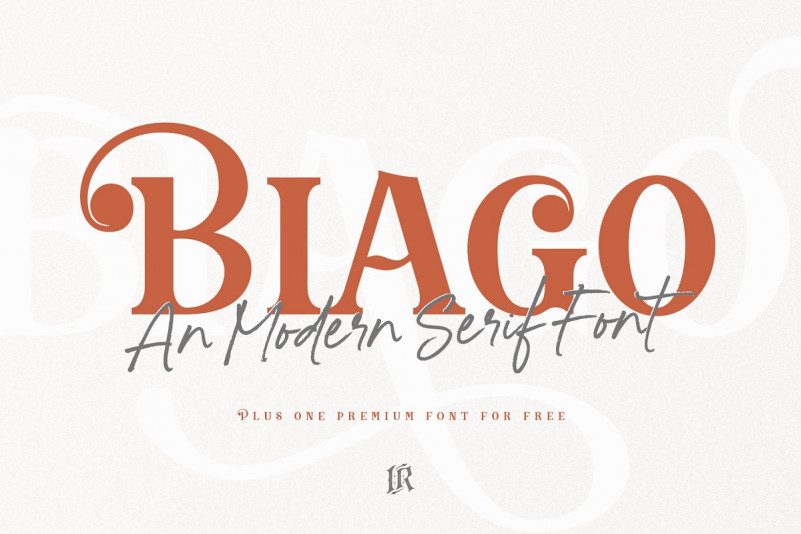 Biago Font + BONUS Font Biago Font + BONUS Font