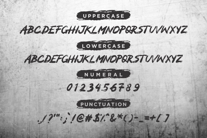 MOCKER - A Brush Font