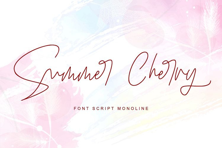 Summer Cherry Script Font Summer Cherry Script Font