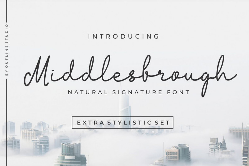Middlesbrough Natural Signature Font