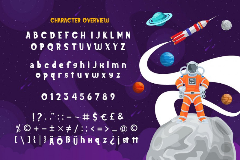 Planet Love - Fun Children Typeface