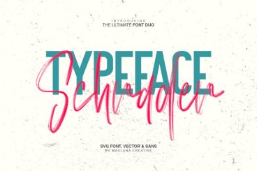 SCHRADER SVG Brush Font