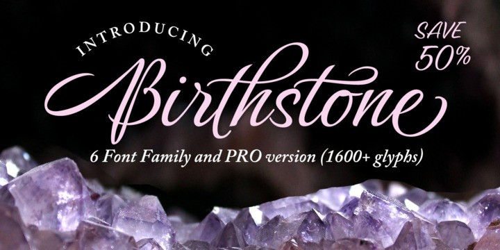 Birthstone Font Family Birthstone Font Family