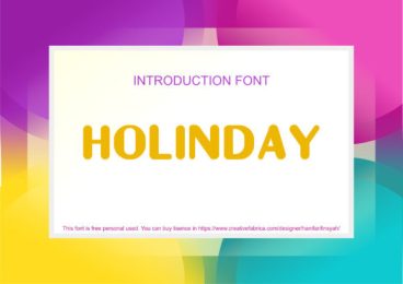 Holinday font