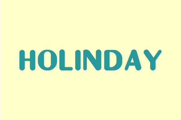 Holinday font