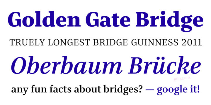 Bridge Text Font