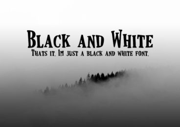 Black and White Font