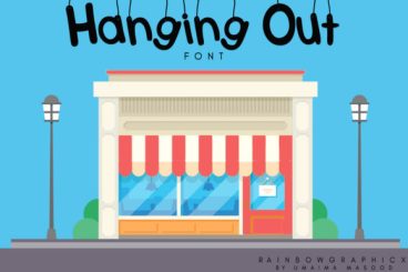 Hanging out Font