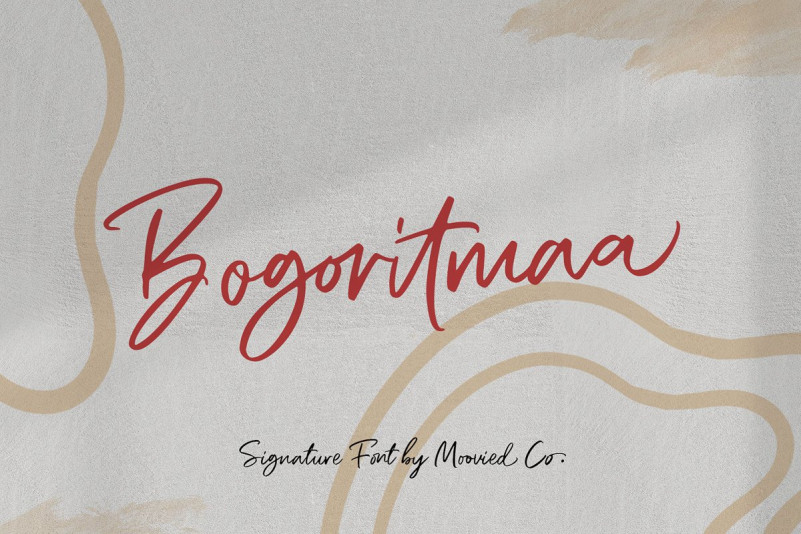 Bogoritmaa Signature font