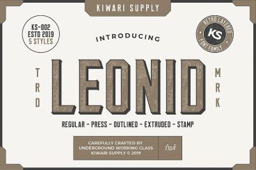 Leonid Retro Layered Font