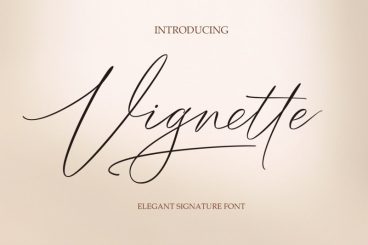 Vignette Signature Font