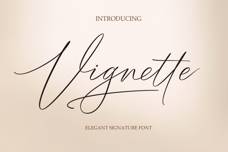 Vignette Signature Font Vignette Signature Font