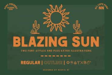 Blazing Sun Font