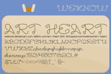 Art Heart Font