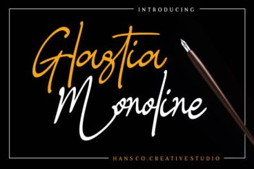 Glastia Monoline Font