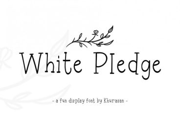 White Pledge Font