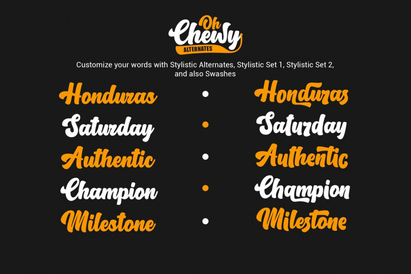 Oh Chewy Font