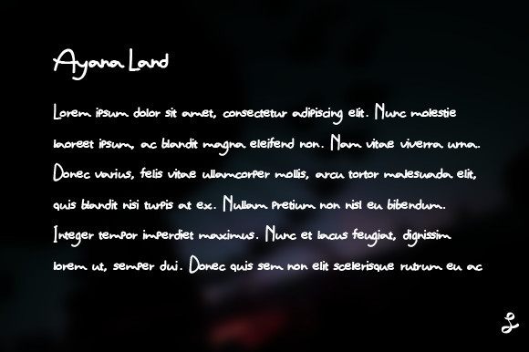 Ayana Land Font