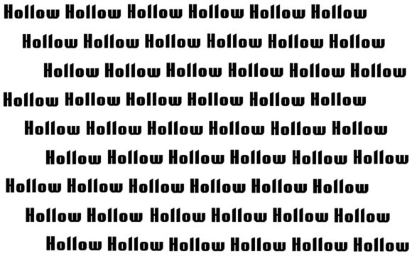 Hollow Font